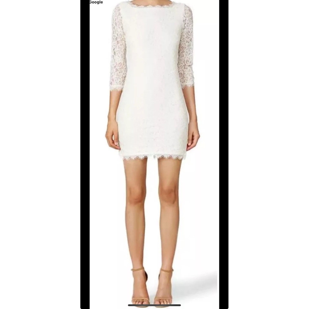 DIANE VON FURSTENBERG Zarita Ivory Lace Dress Size 6